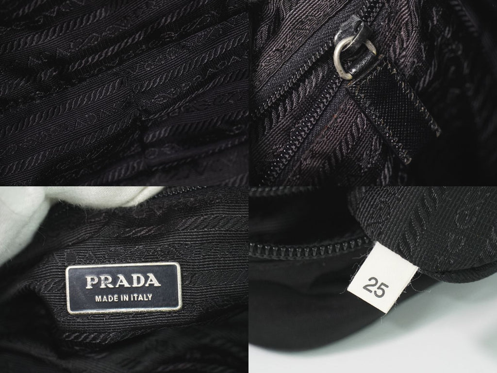 Prada Nylon Shoulder Bag Pochette Black — view 9