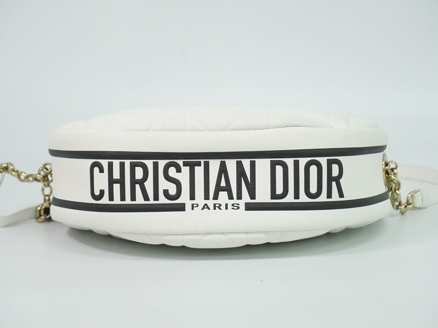 Dior Vibe Hobo Cannage 2-Way Shoulder Bag Leather White — view 3