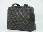 Chanel Wild Stitch CC Logo Tote Leather Black — view 2