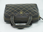 Chanel Wild Stitch CC Logo Tote Leather Black — view 5