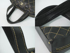 Chanel Wild Stitch CC Logo Tote Leather Black — view 6