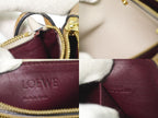 Loewe Gate Double Zip Pouch Anagram Shoulder Bag Pochette Leather Beige Gray — view 9