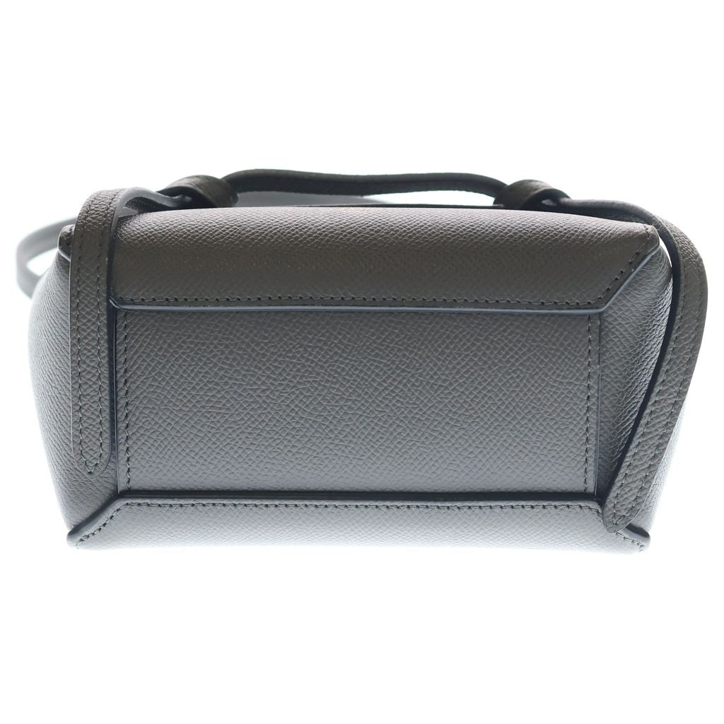 Celine Belt Bag Pico 2-Way Gray Leather Gold — view 4