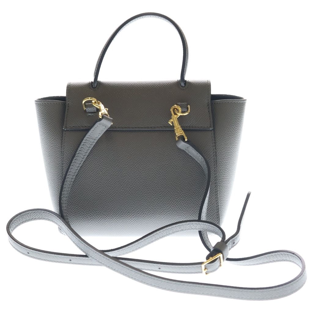Celine Belt Bag Pico 2-Way Gray Leather Gold — view 2