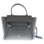 Celine Belt Bag Pico 2-Way Gray Leather Gold