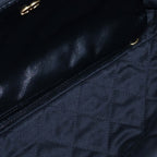 Chanel 22 Small Chain Shoulder Bag Black Shiny Calf Gold — view 8