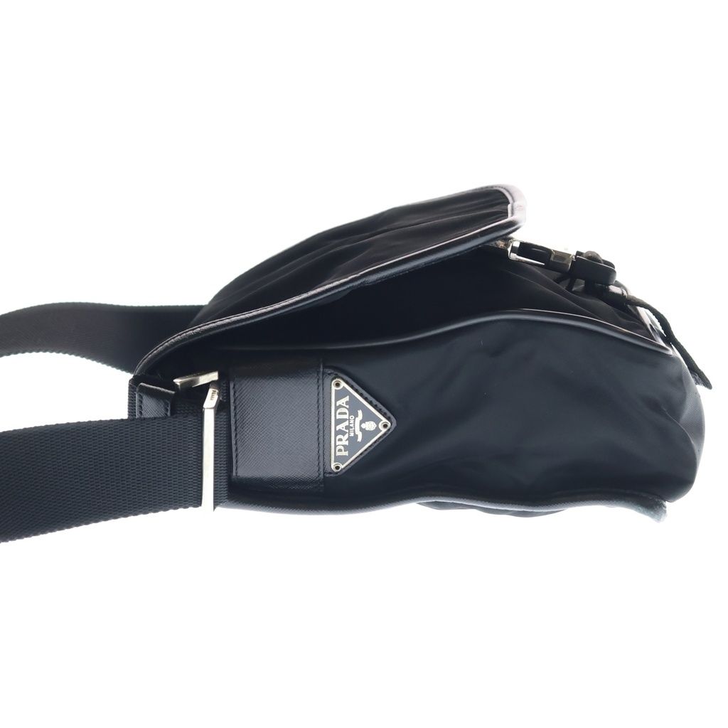 Prada Mini Shoulder Bag Black Nylon Silver — view 3