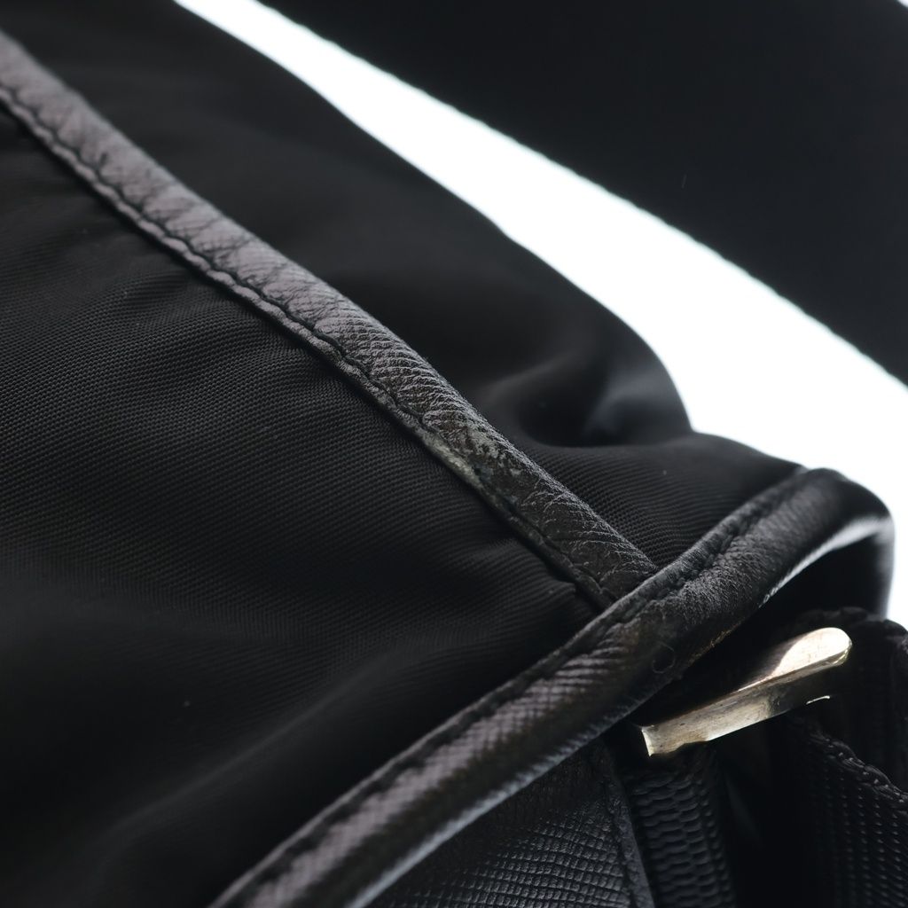 Prada Mini Shoulder Bag Black Nylon Silver — view 9