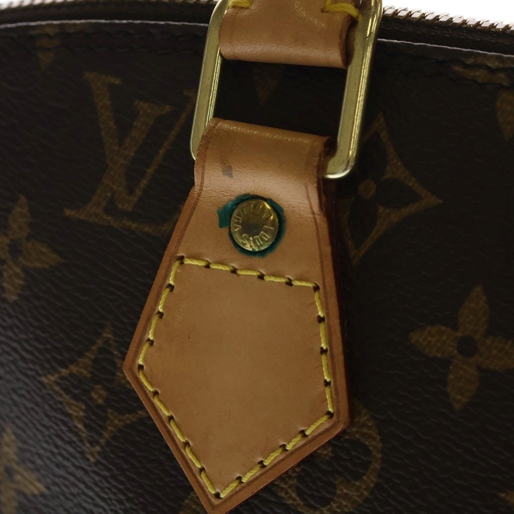 Louis Vuitton Monogram Alma PM Handbag Brown Leather Gold — view 7