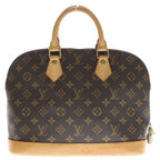 Louis Vuitton Monogram Alma PM Handbag Brown Leather Gold — view 2
