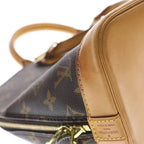 Louis Vuitton Monogram Alma PM Handbag Brown Leather Gold — view 6
