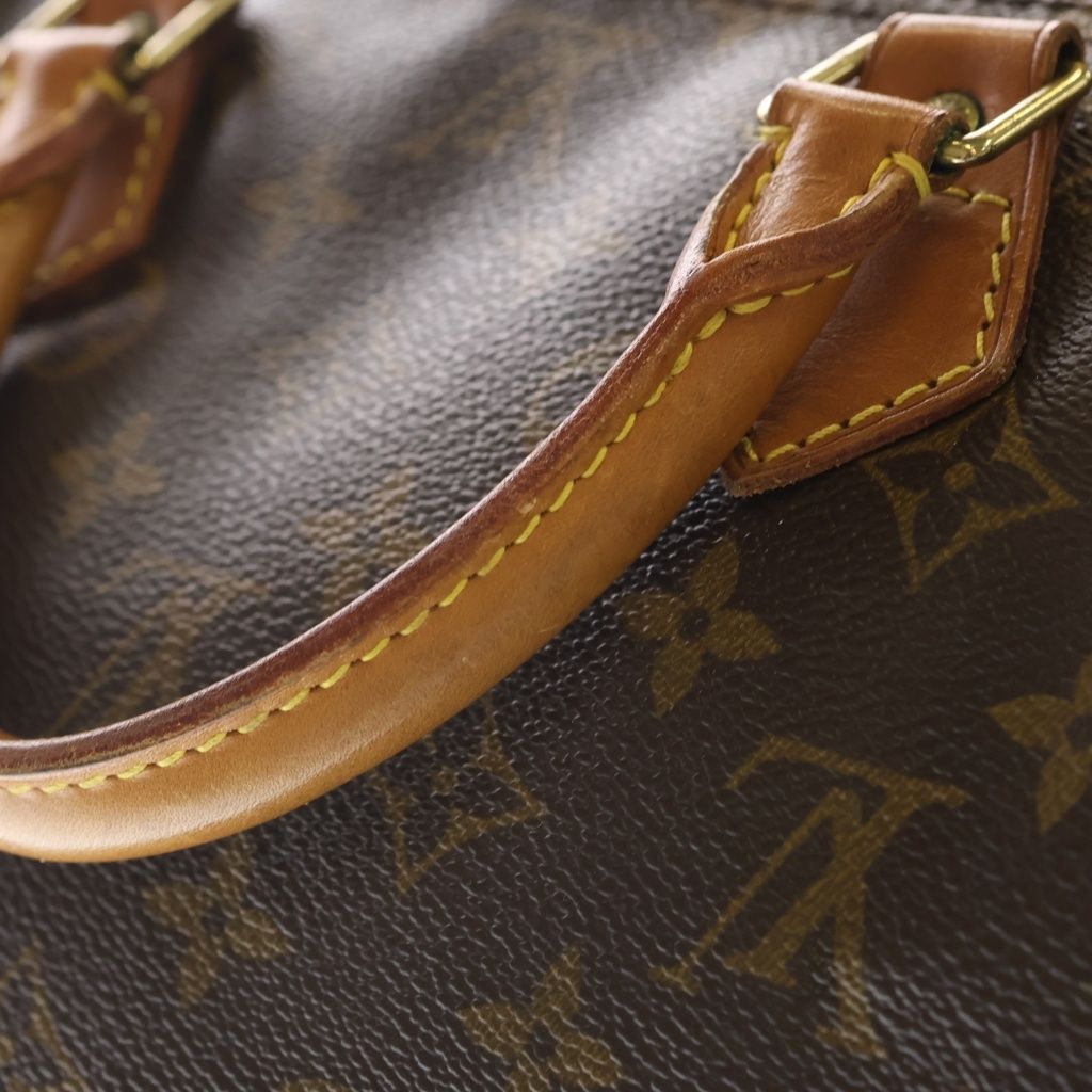 Louis Vuitton Monogram Speedy 40 Boston Bag Brown Leather Gold — view 8