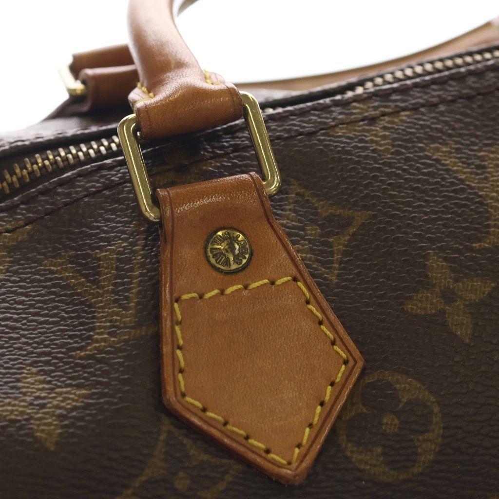 Louis Vuitton Monogram Speedy 40 Boston Bag Brown Leather Gold — view 7
