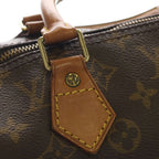 Louis Vuitton Monogram Speedy 40 Boston Bag Brown Leather Gold — view 7