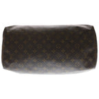Louis Vuitton Monogram Speedy 40 Boston Bag Brown Leather Gold — view 4