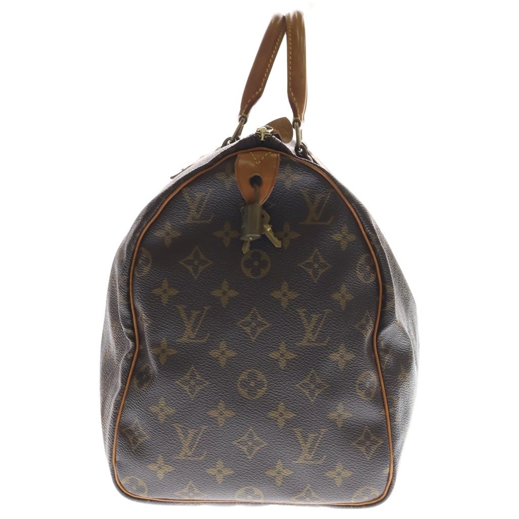 Louis Vuitton Monogram Speedy 40 Boston Bag Brown Leather Gold — view 3