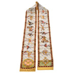 Louis Vuitton LV Cal Cel Bandeau Merigo Land Allover Print Silk Scarf Beige — view 3