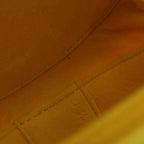 Celine Oval Minaudiere Triomphe Calfskin Leather Top Handle Bag Yellow — view 7