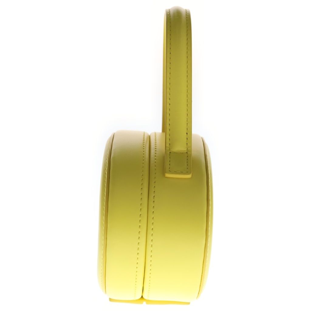 Celine Oval Minaudiere Triomphe Calfskin Leather Top Handle Bag Yellow — view 3