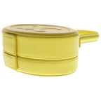 Celine Oval Minaudiere Triomphe Calfskin Leather Top Handle Bag Yellow — view 5