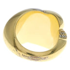 Saint Laurent Paris Crystal Whirlwind Ring Gold Silver
