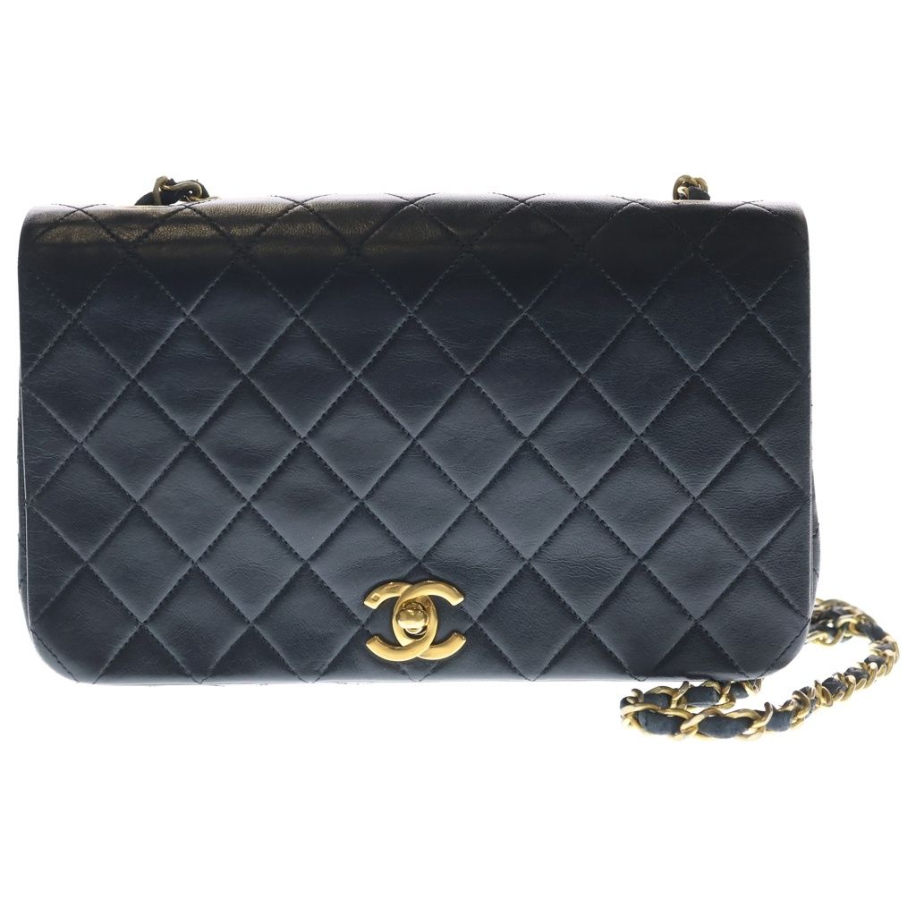 Chanel Quilted 23 Lambskin Full Flap Turnlock Gold Single Chain Shoulder