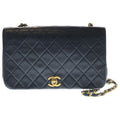 Chanel Quilted 23 Lambskin Full Flap Turnlock Gold Single Chain Shoulder