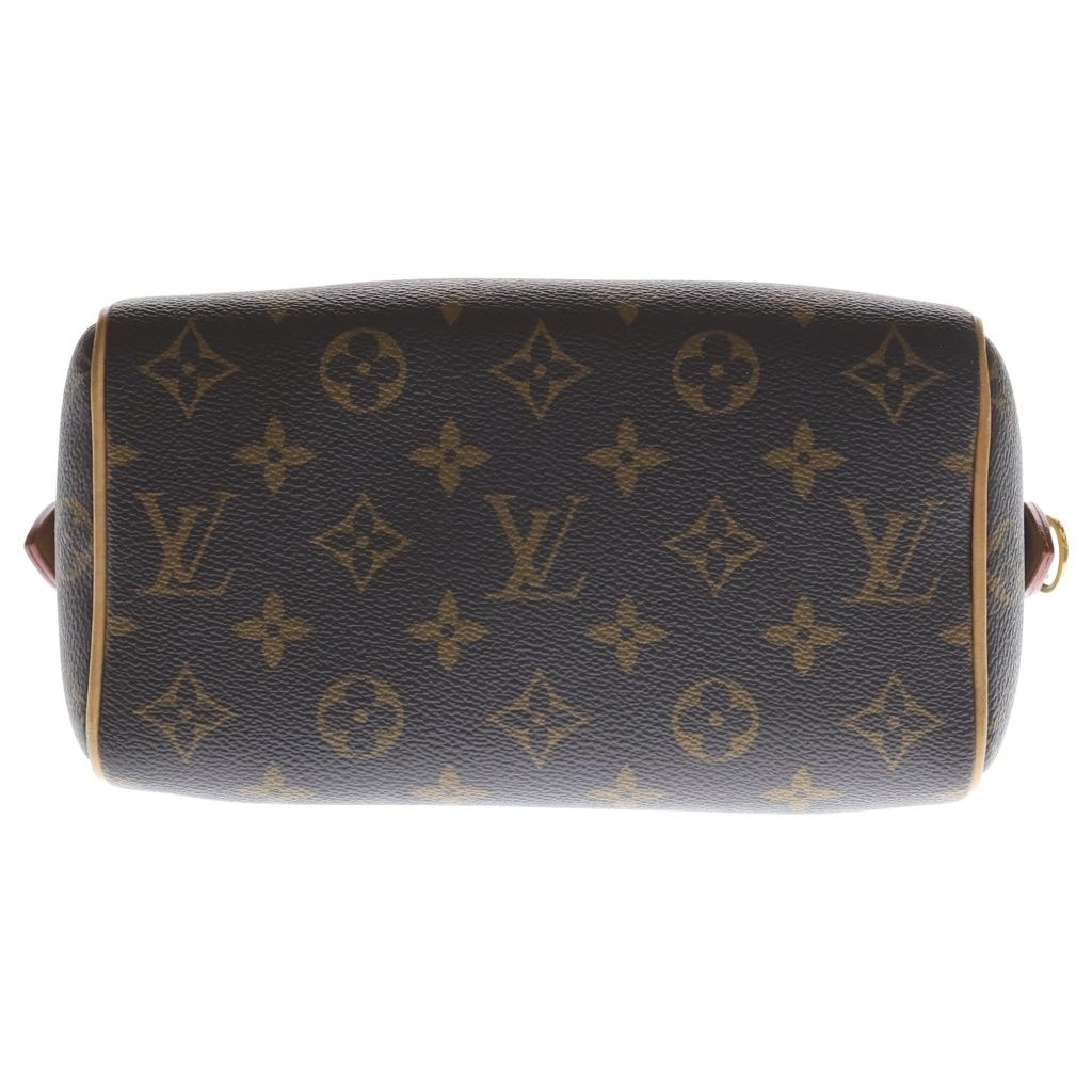 Louis Vuitton Speedy Bandouliere 20 2-Way Mini Boston Bag Brown Leather Gold — view 4
