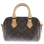 Louis Vuitton Speedy Bandouliere 20 2-Way Mini Boston Bag Brown Leather Gold — view 2