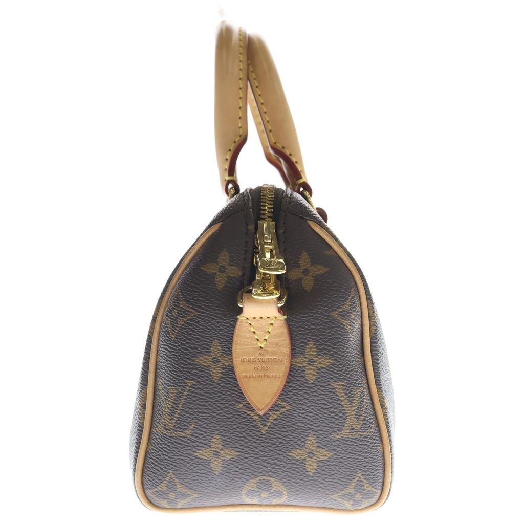 Louis Vuitton Speedy Bandouliere 20 2-Way Mini Boston Bag Brown Leather Gold — view 3