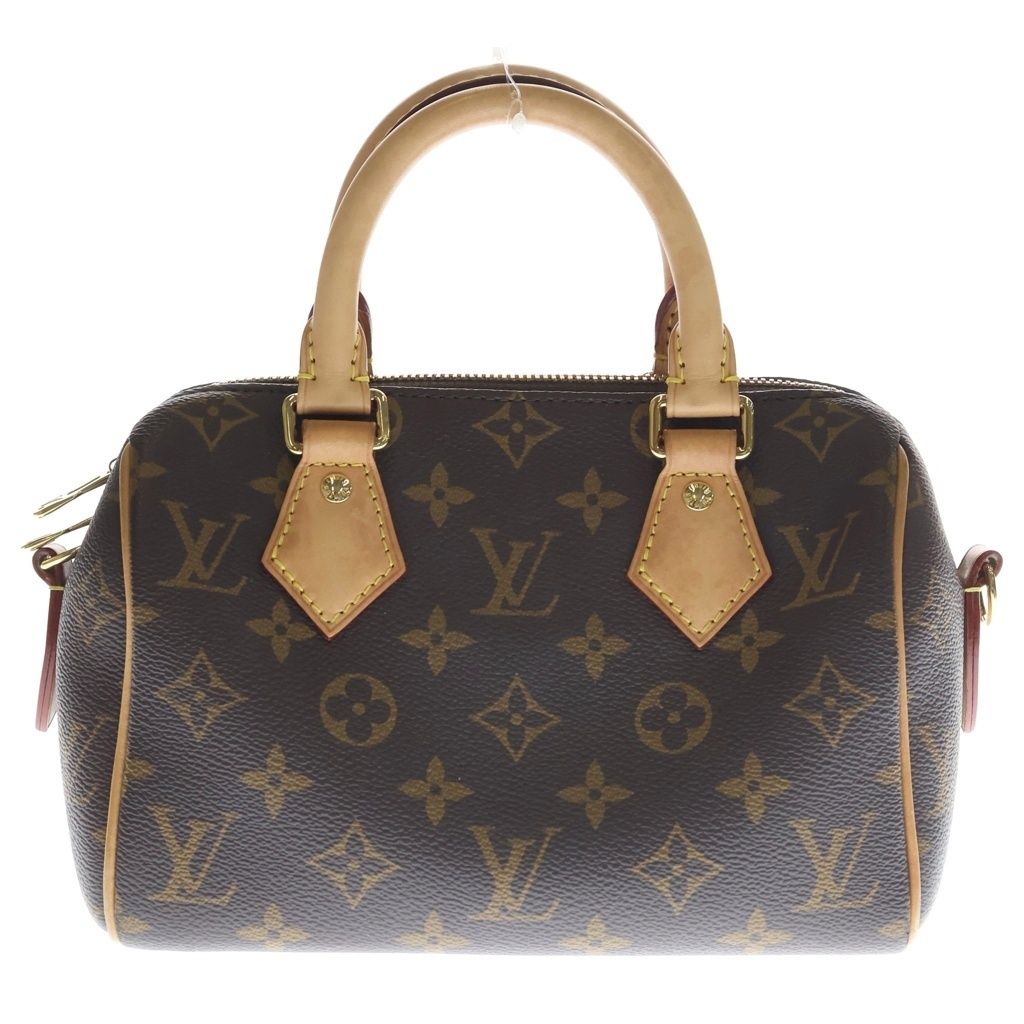 Louis Vuitton Speedy Bandouliere 20 2-Way Mini Boston Bag Brown Leather Gold