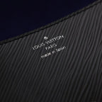 Louis Vuitton Buci NM Epi Leather Shoulder Bag Noir Blue Berry Black Purple — view 7
