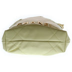 Chanel 22 Mini Bag Drawstring Light Yellow Calf Leather Gold — view 4
