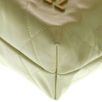 Chanel 22 Mini Bag Drawstring Light Yellow Calf Leather Gold — view 5