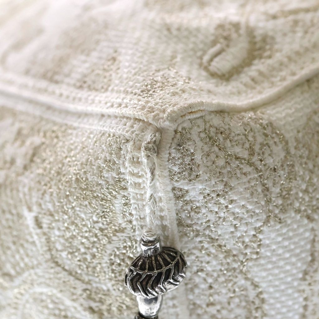 Dior Embroidery D-bubble Tote Ivory White Canvas — view 6