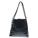 Chanel 22 Small Calfskin Leather So Black Chain Shoulder