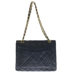 Chanel Quilted 25 Lambskin Turnlock Gold Double Flap Chain Shoulder Bag Black — view 2