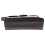 Chanel CC Logo Single Flap Classic Shoulder Bag Bordeaux Wine Red Caviar — view 4