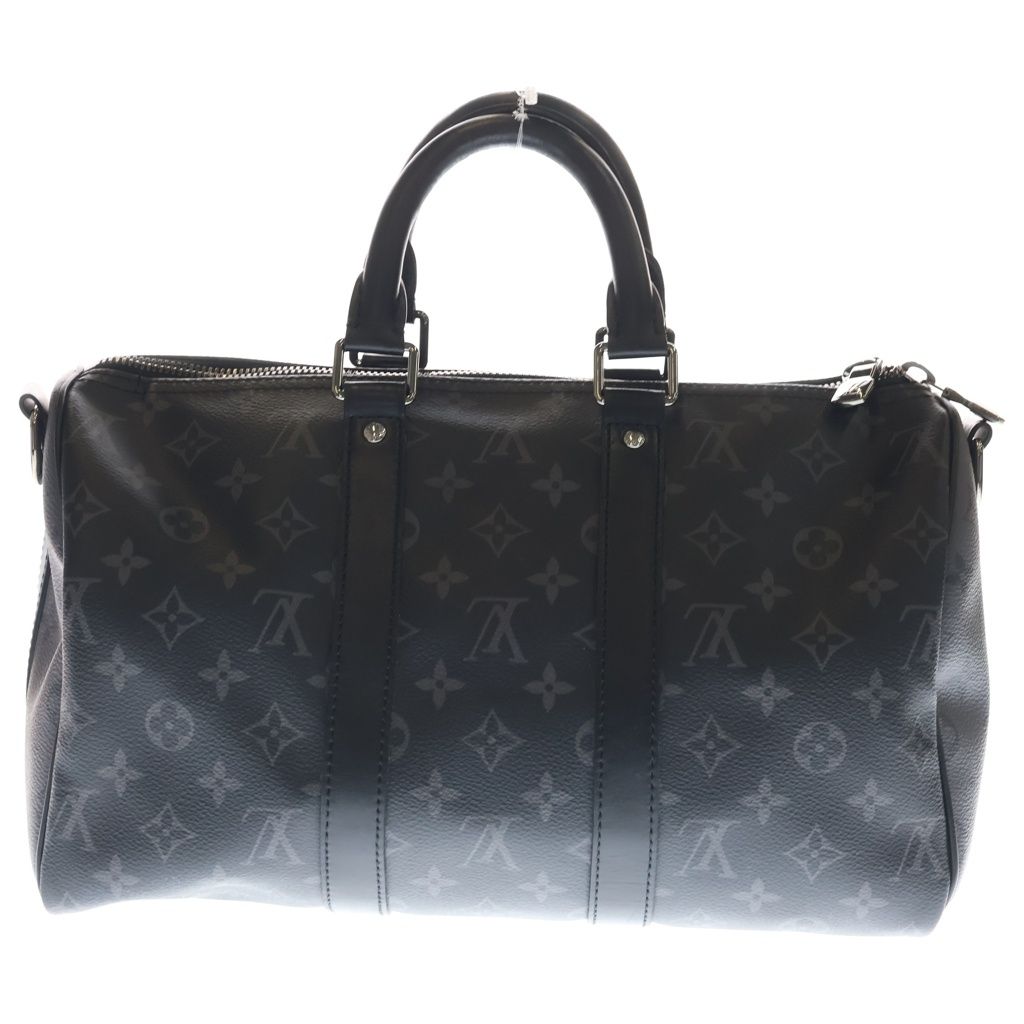 Louis Vuitton Monogram Eclipse Keepall Bandouliere 35 2-Way Boston Bag Black — view 2