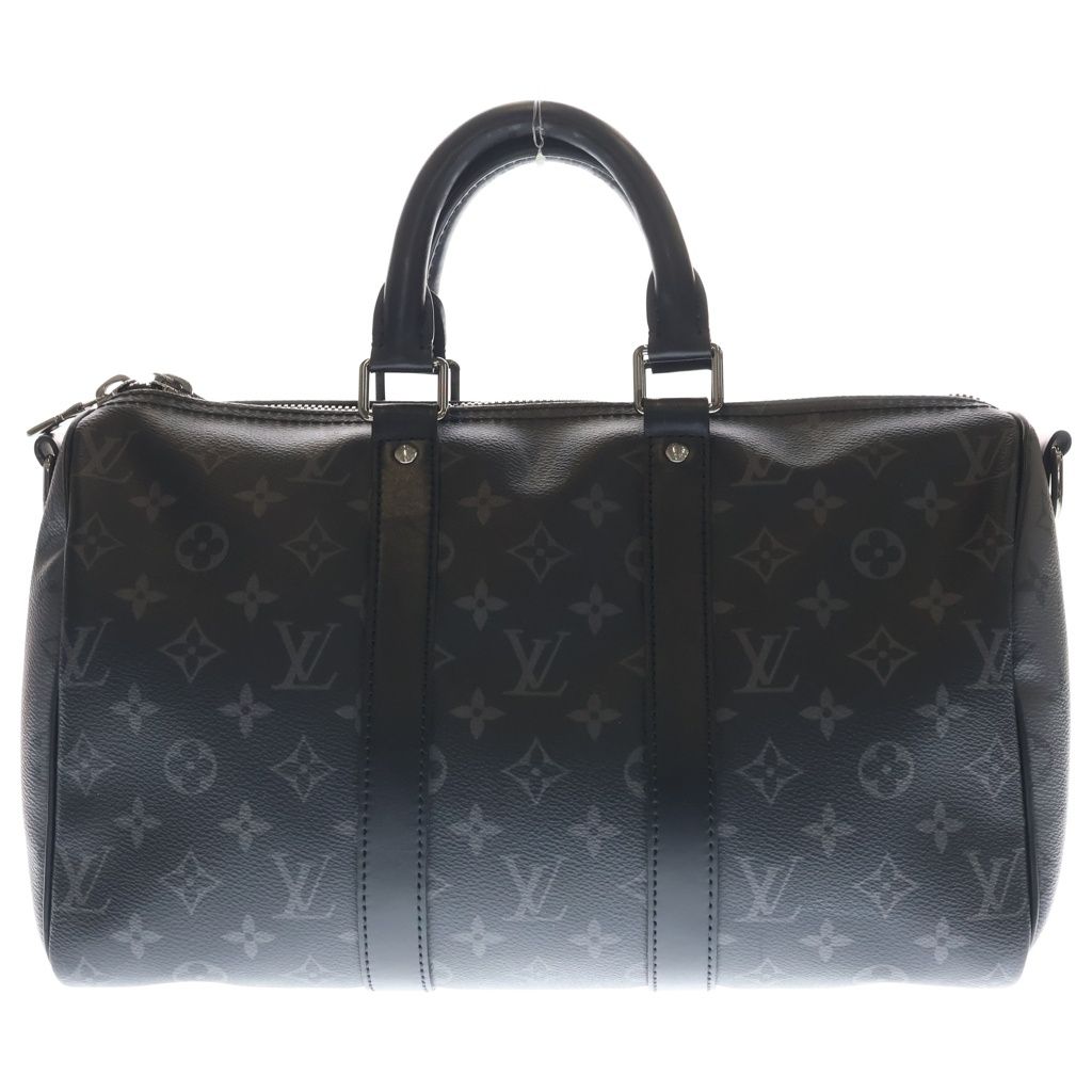 Louis Vuitton Monogram Eclipse Keepall Bandouliere 35 2-Way Boston Bag Black