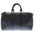 Louis Vuitton Monogram Eclipse Keepall Bandouliere 35 2-Way Boston Bag Black