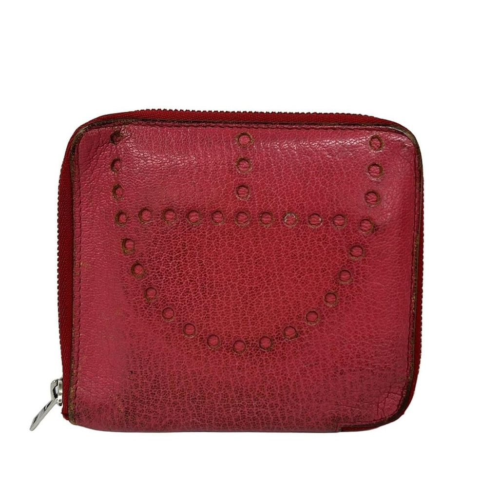 Hermes Bifold Wallet Evelyne Compact Zip Pink Zip Around