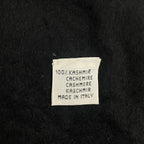 Fendi Scarf Large Shawl Cashmere Silk Fur Embroidery Logo Fringe Black — view 6