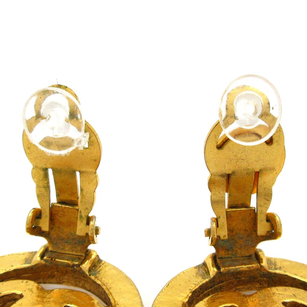 Chanel Earrings Gold Clear — view 4