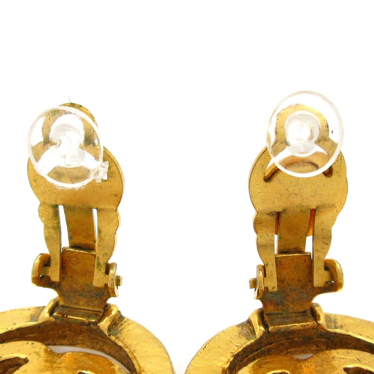 Chanel Earrings Gold Clear — view 4