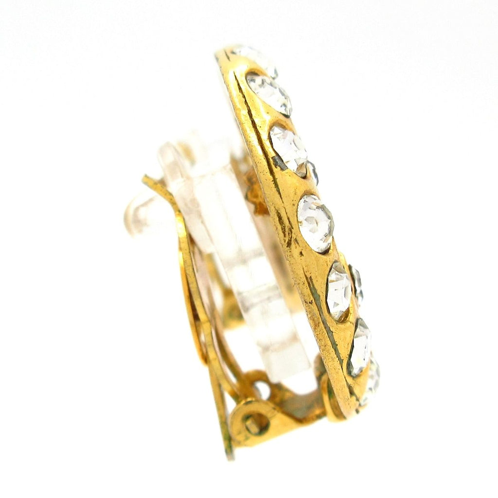 Chanel Earrings Gold Clear — view 2