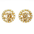 Chanel Earrings Gold Clear
