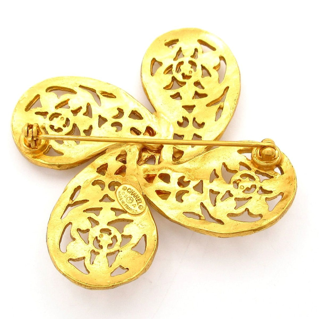 Chanel Brooch Gold Flower — view 2