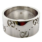 Gucci Icon Wide Ring 18k White Gold — view 5
