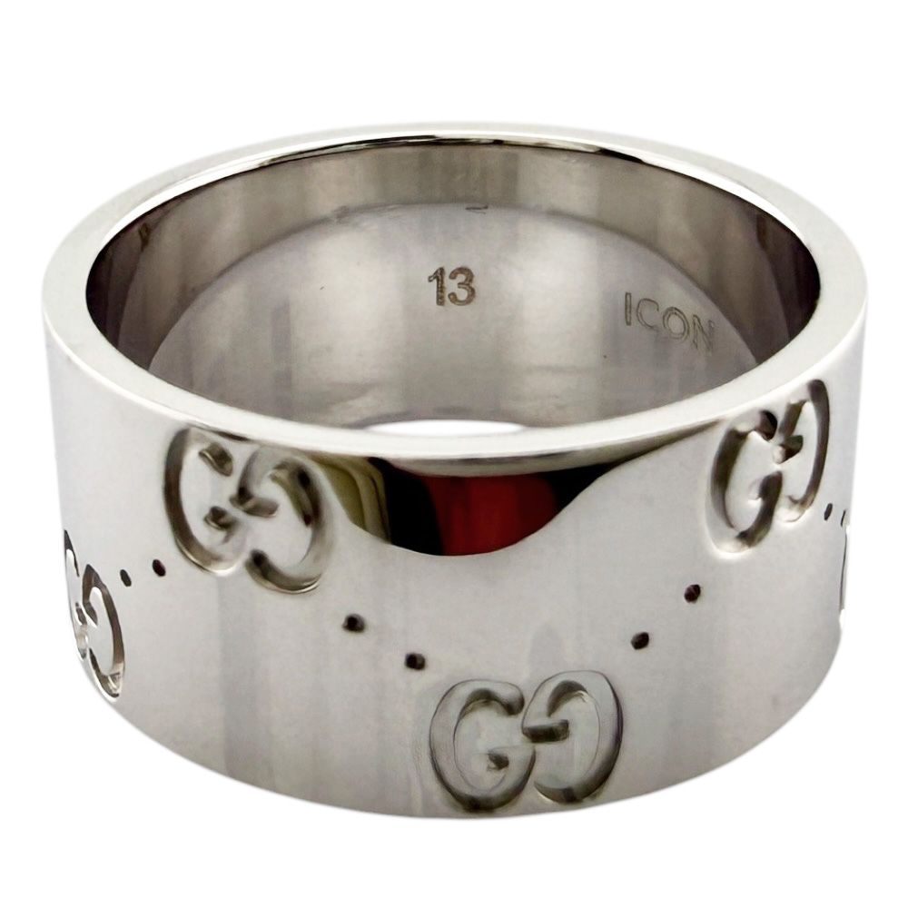 Gucci Icon Wide Ring 18k White Gold — view 5